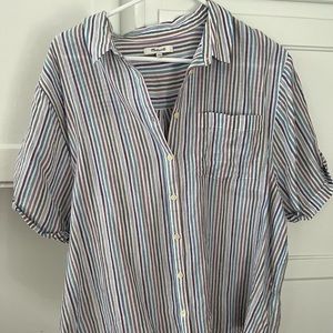MADEWELL striped gauzey top